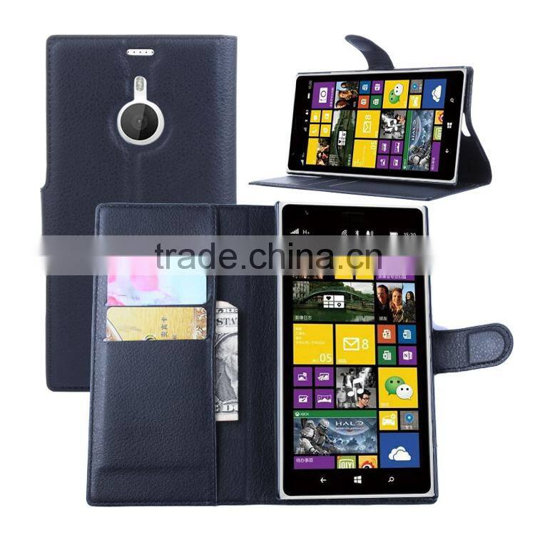 Excellent quality OEM leather wallet case for nokia lumia 1520