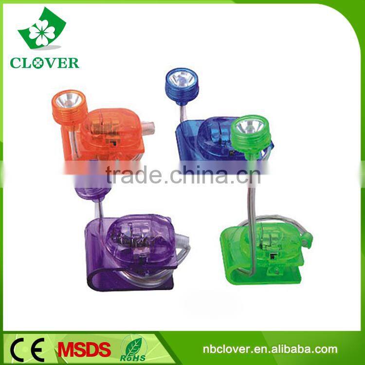 Super quality hot sale book shaped 1 led battery operated book reading lamp for promotion