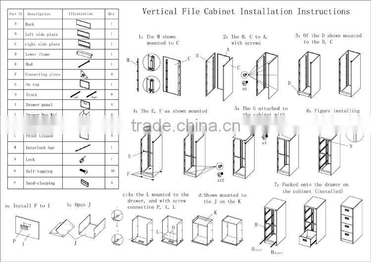 gold supplier foldable stylish filing cabinets