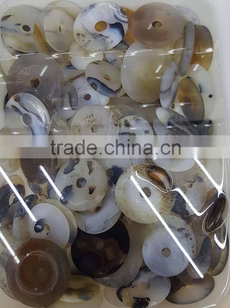 Semi-precious Agate Stone Lucky Buckle Safe Buckle Pendants Jewelry