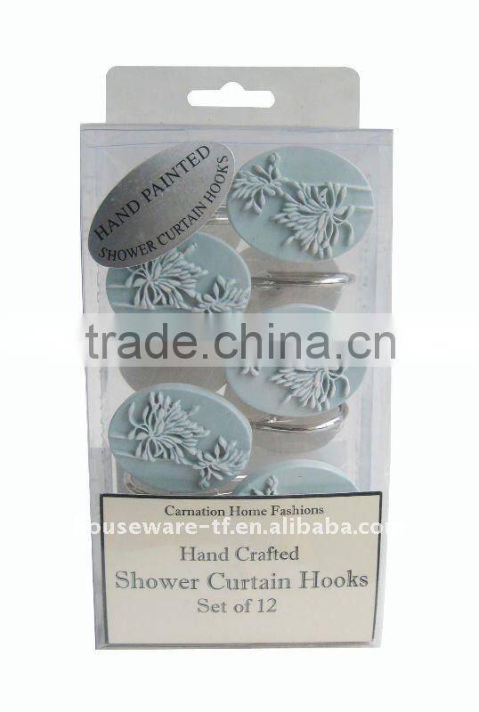 DECRATIVE SHOWER CURTAIN HOOKS