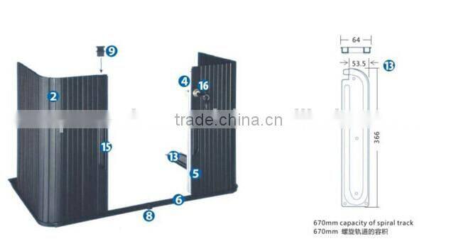 PVC roller shutter of furniture, office furniture