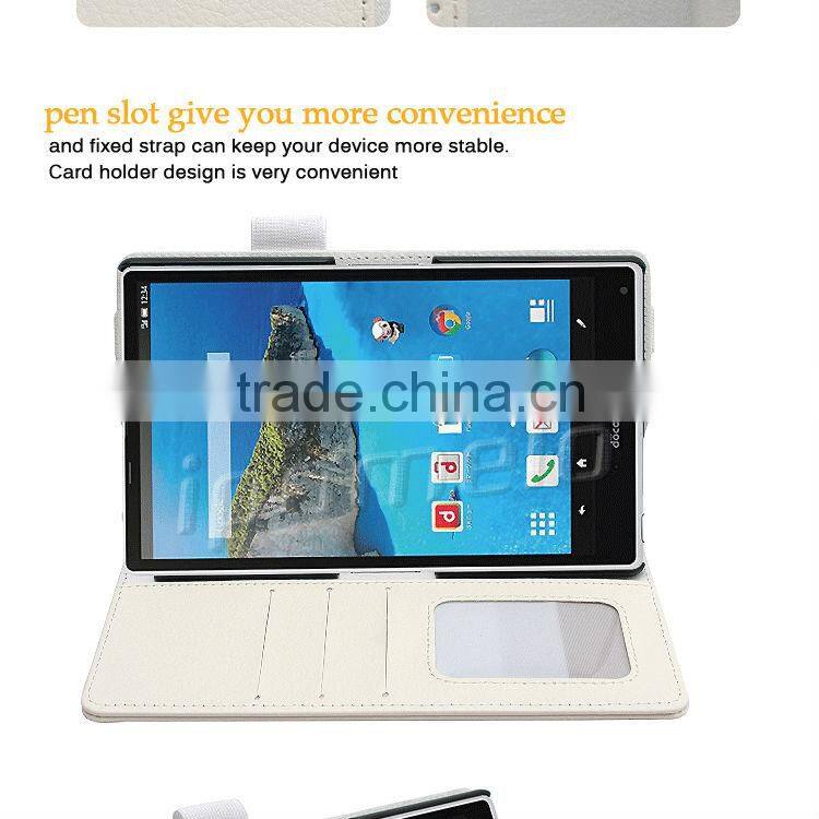7 inch tablet leather case for Sharp AQUOS Pad SH-06F PU accessories cover