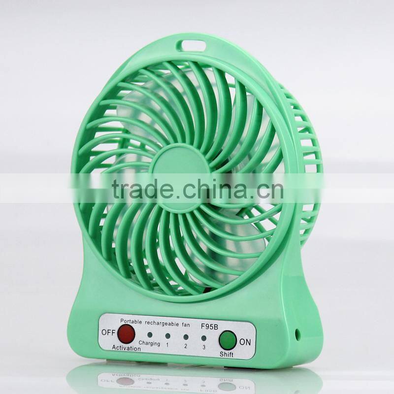 2015 Promotional mini usb fan with strong wind, rechargeable fan, portable mini fan