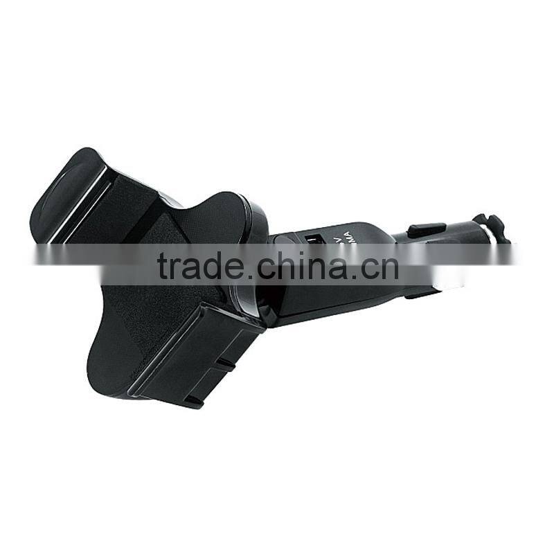 Flexible universal mobile phone car air vent holder