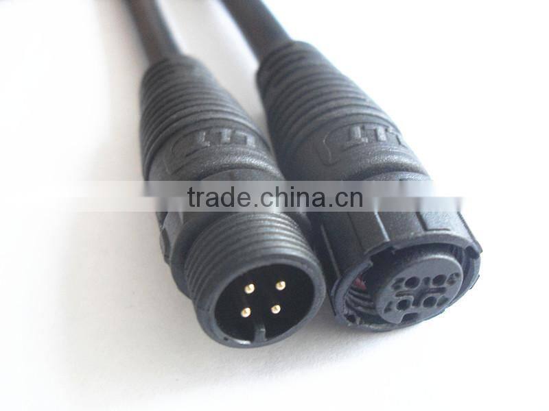 4 pin outdoor male female plastic waterproof connector