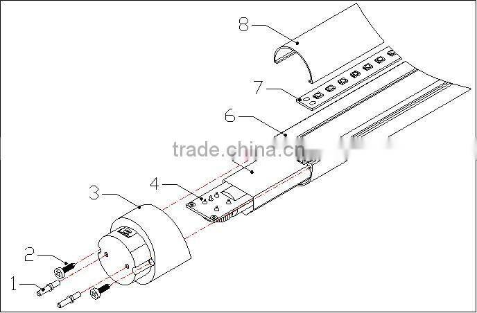 Singapore,27W 5ft 1500mm UL&DLC G13 T8 LED Light,Rotatable,Aluminum+PC,One end voltage, UL&DLC G13 T8 LED Lamp,5Years Warranty