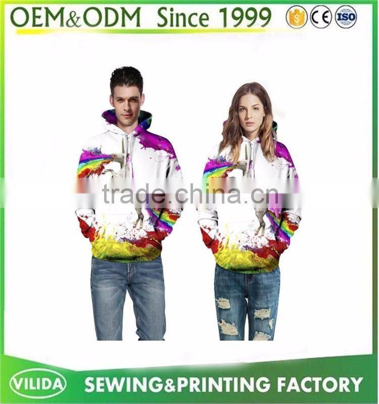 2016 custom sublimation printed fleece couple hoodies and sweatshirts
