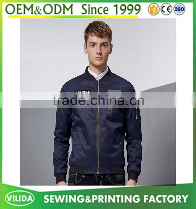 Custom mens 100% polyester lightweight short jacket mens casual fashion jacket
