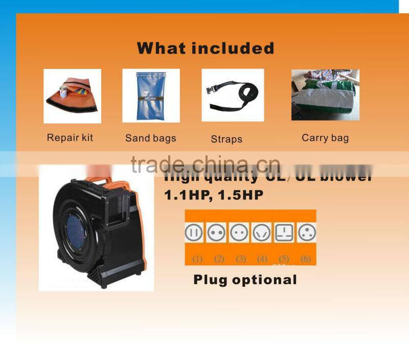 7mWx5.5mDx4mH inflatable water slide with pool inflatable water park with twin double slides with pool