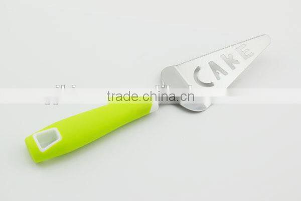 The latest design letters cake shovel with sawtooth stainless steel
