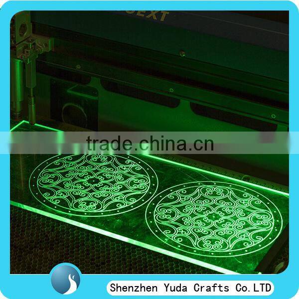 custom laser engraved acrylic display, clear perspex engraved display shelf