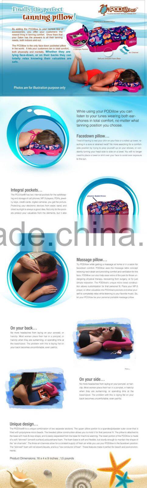 Hollow pillow for Massage or Sunbath