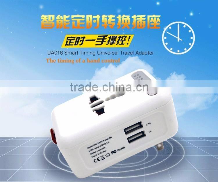 Worldwide Travel Adapter Two USB Ports Universal World Wide All-in-one Safety Travel Charger Wall Charger Adapter Plug