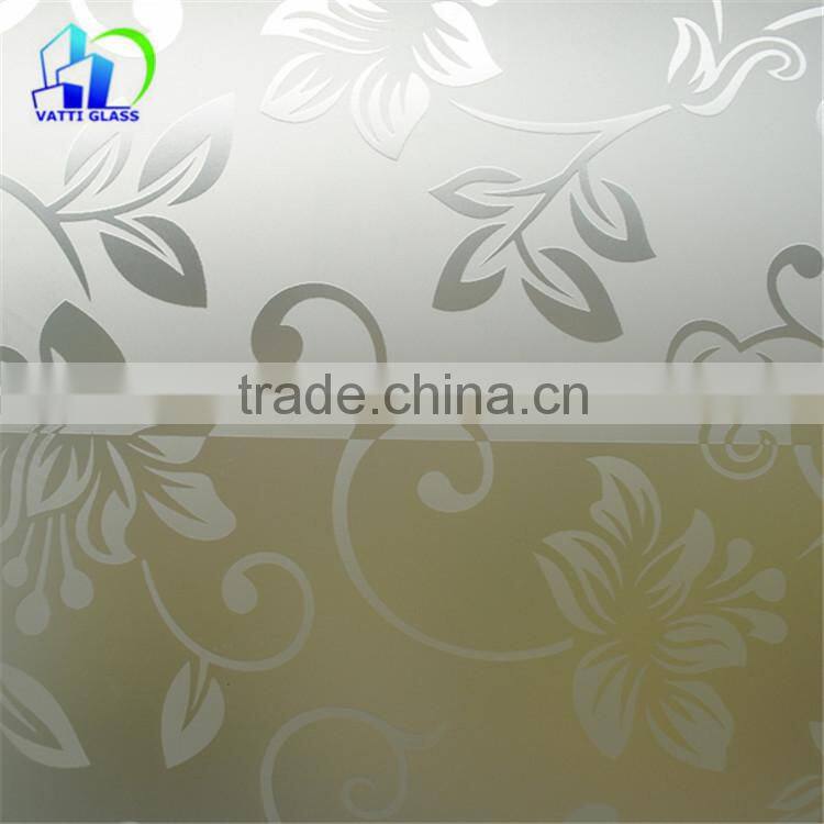 10mm 12mm acid etching office partition glass wall acid etched glass partition wall