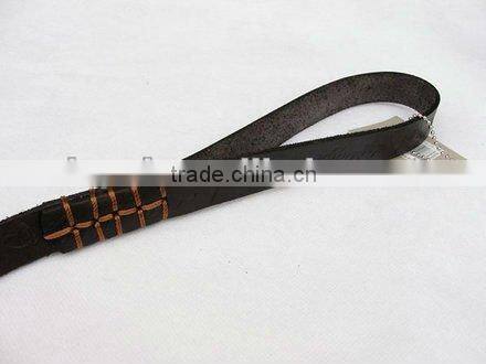 Fashion Flat Genuine Leather Dog Leashes