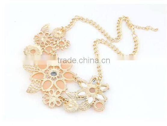 Resin Flower Vintage Choker Collar Pendant Statement Necklace Women Necklaces & Pendants Fashion Necklaces for Women 2014