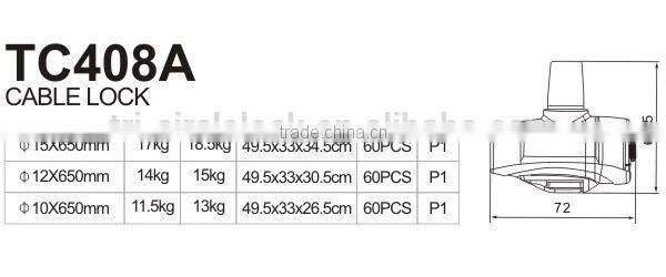 High Quality Tri-Circle Cable Locks TC408A