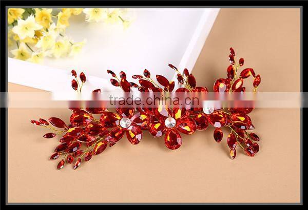 MYLOVE chinese style red crystal hair accessory bridal wear MLF083