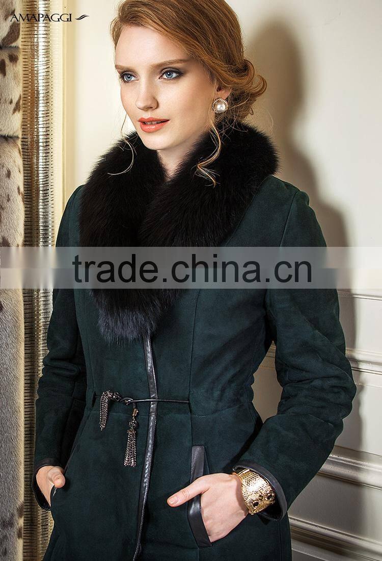 Top Quality Women's Sheared Black Mink Reversible Fur Coat