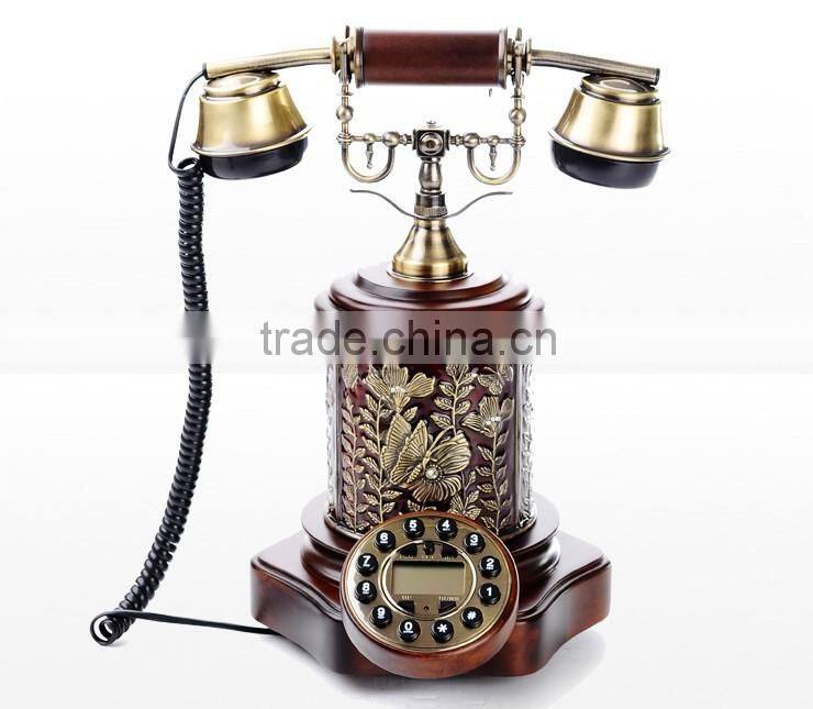 Home Wood Vintage Corded Telephones, Antique Decorative Telephone, China Antique Telephone