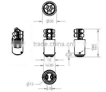 BA15D T20D-6C LED Lamp