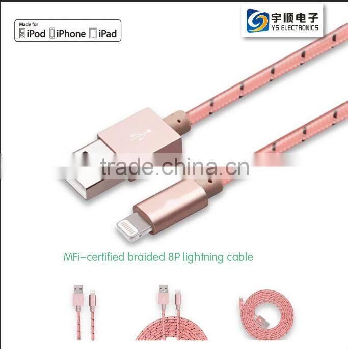 MFI Certified Cable 3M /USB 3.0 8 Pin 5V 2A TPE USB Data Cable for MFI Braided sleeving Cable