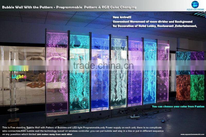 Digital Control LED water bubble wall , Computer Programe Dancing LED Bubble