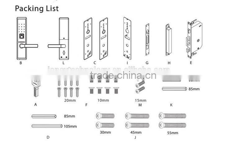 2016 New stZinc Alloy Metal Casing High Quality Electronic RFID card hotel door lock with access control