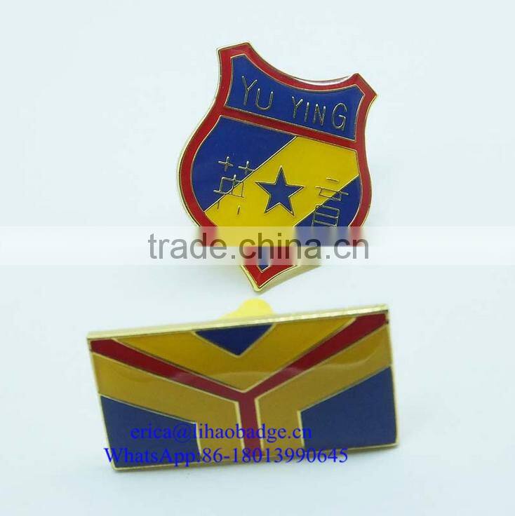 Custom Cheap Soft enamel Metal Security Badges Lapel Pin No Minimum