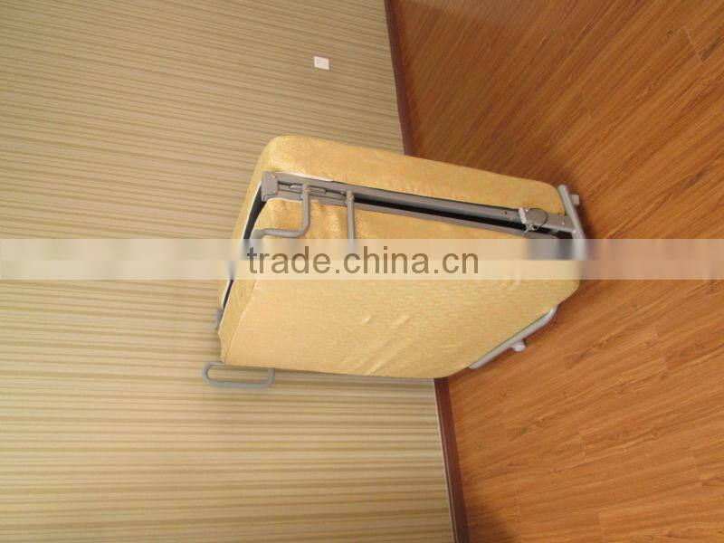 cheap fashionable beige yellow hotel metal folding bed