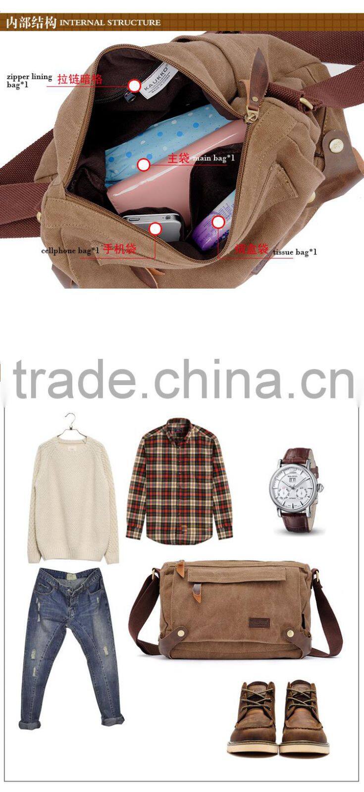 2015 Best Selling Sports Canvas Crossbody Bags Men of Outdoor Messenger Bags with 4 colors