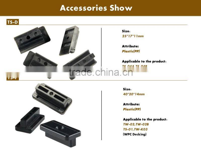 Wood plastic composite outdoor WPC decking clips
