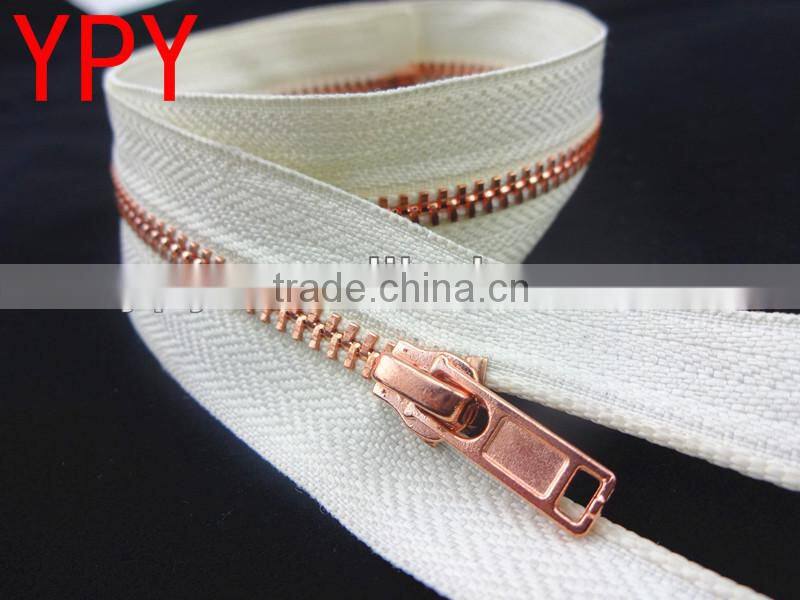 Popular Style Rose Gold Zipper