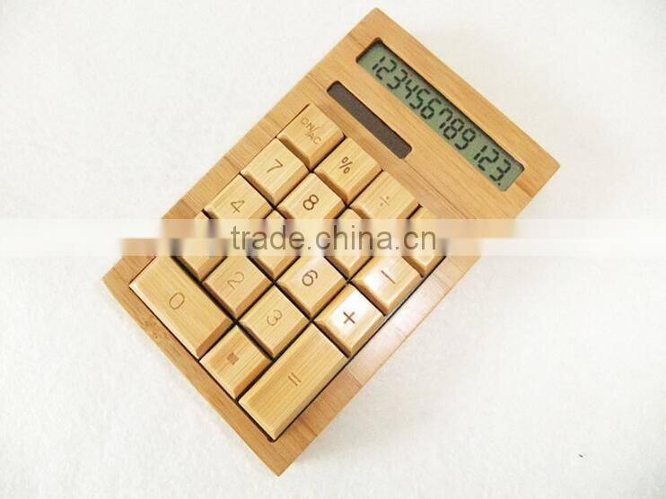 Manufacturer Promotional with cheap price Bamboo Calculator and pen for student/businese/school/pregnancy
