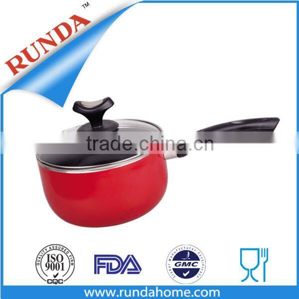 Aluminum non-stick milk pot with stainless steel lid