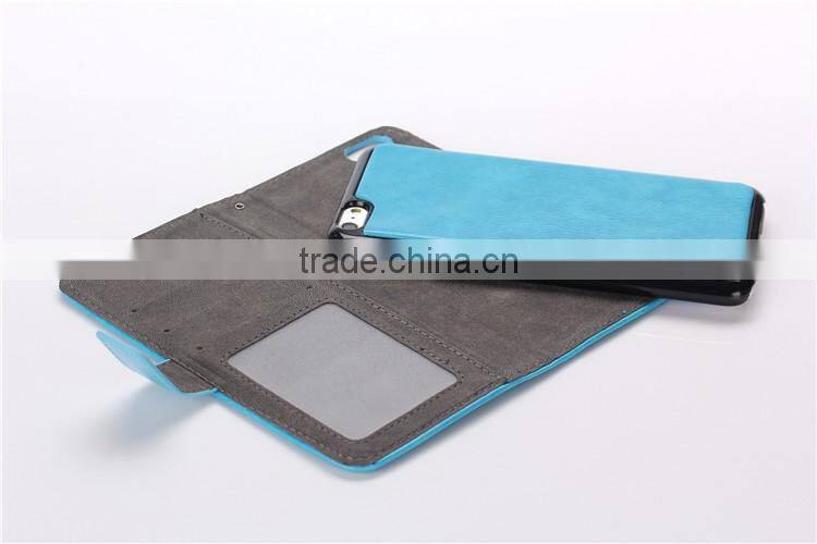 2 in 1 high quality PU magnet case for iphone6/6s with 3 card slots wallet case for mobilephone