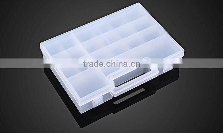 In Stock clear plastic durable compartment portable fishing lure box