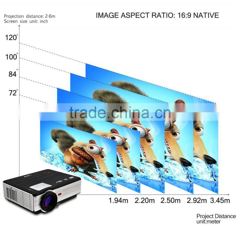 Support 1280 x 800 1080p 3000 Lumen Projector for school office