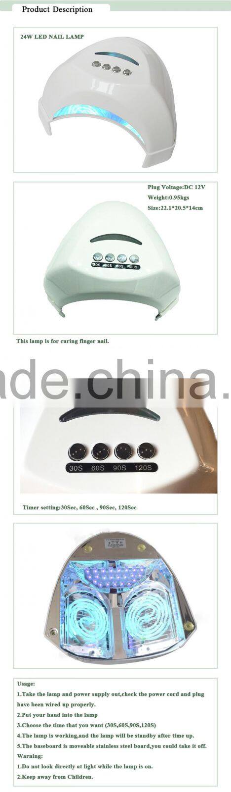 2016 nail curing lamp light dryer led nail lamp for nails with portable Base