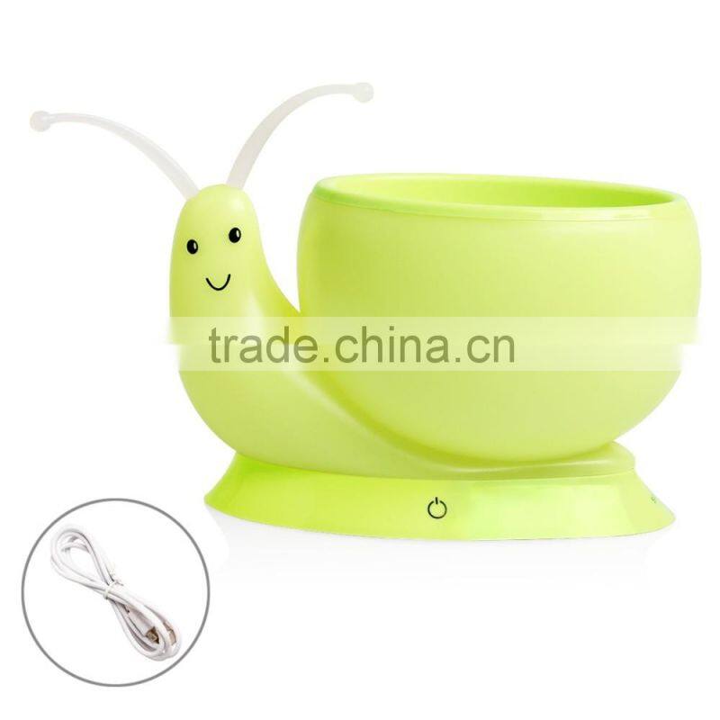Novelty Snail Led Night Light DC 5V USB Charging 1W ecological plant Potting lamp Home Decoration Yellow Night Light Kid Gift