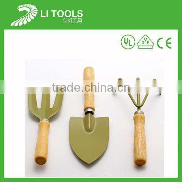 hand mini multifunction garden weeding tool of wood handle