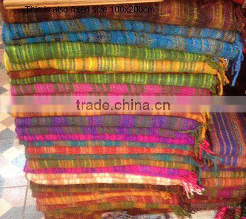 Blanket Woolen/ handmade acrylic blanket/ Light weight blanket
