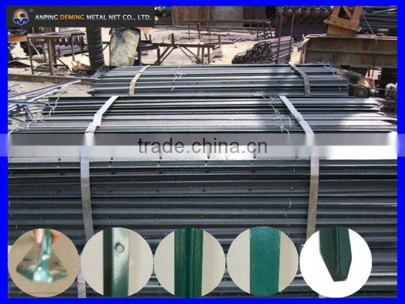 Low Price Good Quality Good Service America Popular Painted Green Studded T Picket Post