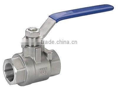 2016 China professional manufacturer stainless steel 2 pcs threaded ball/gate valve