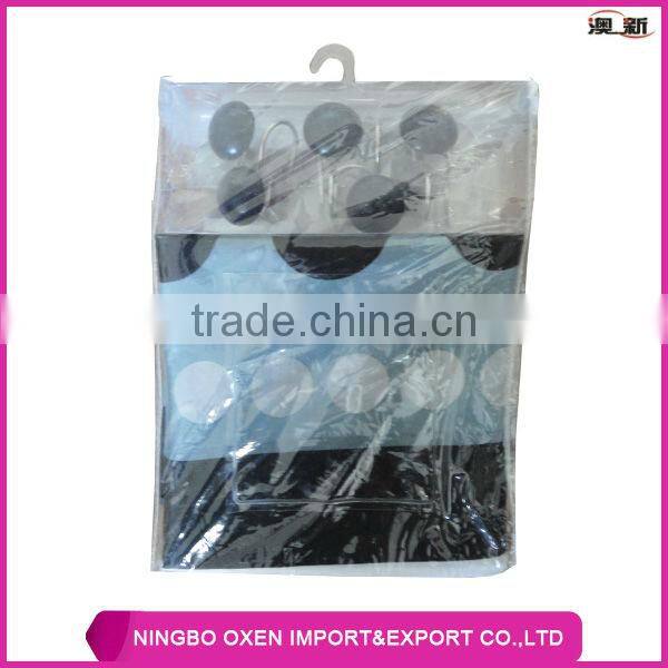 Polyester Printed Shower Curtain With Resin Hooks