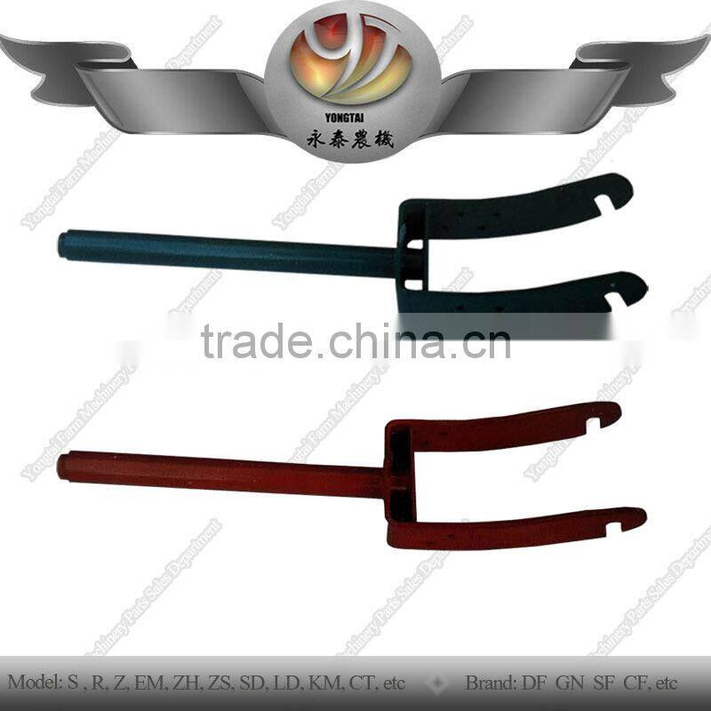 Walking tractor parts tail wheel fork