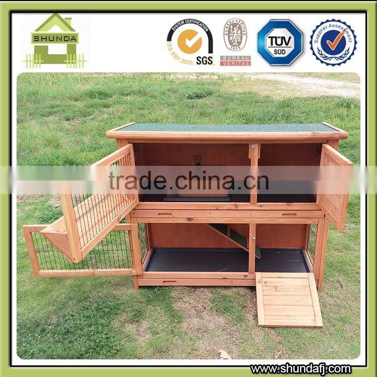 SDR020 Commercial Luxury rabbit cage wooden rabbit cage with Hay rack
