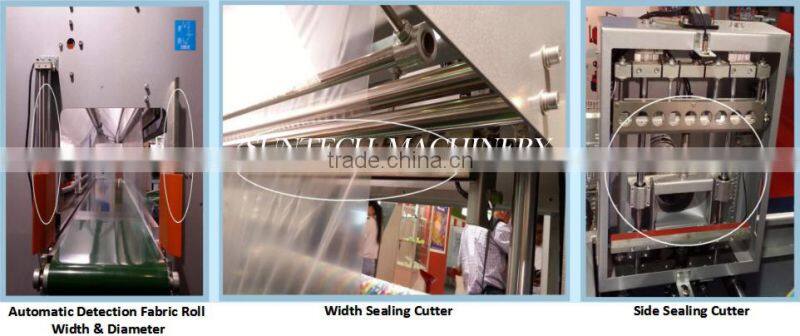 SUNTECH fabric roll heat sealing and packing machine