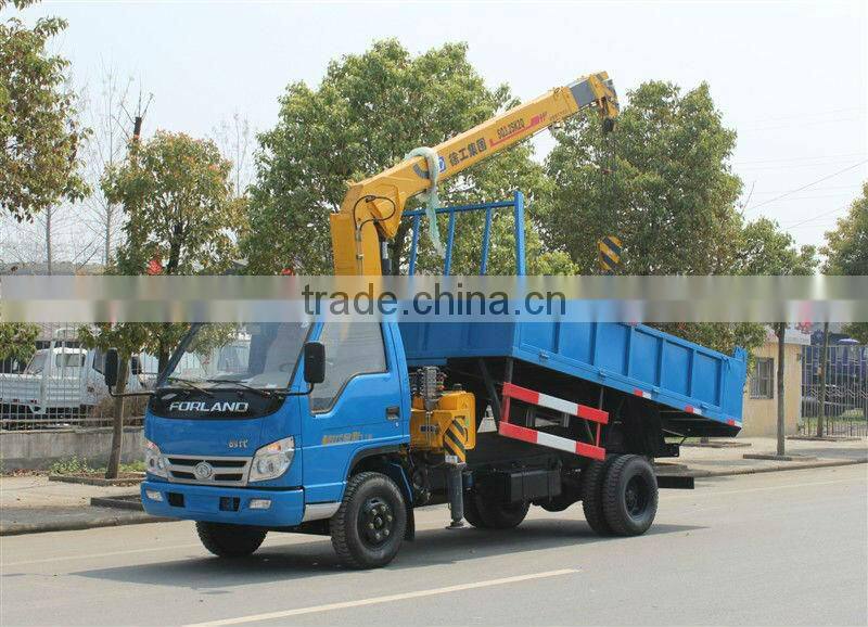 5ton Tipper truck mounted crane,dump truck with crane,tipper crane